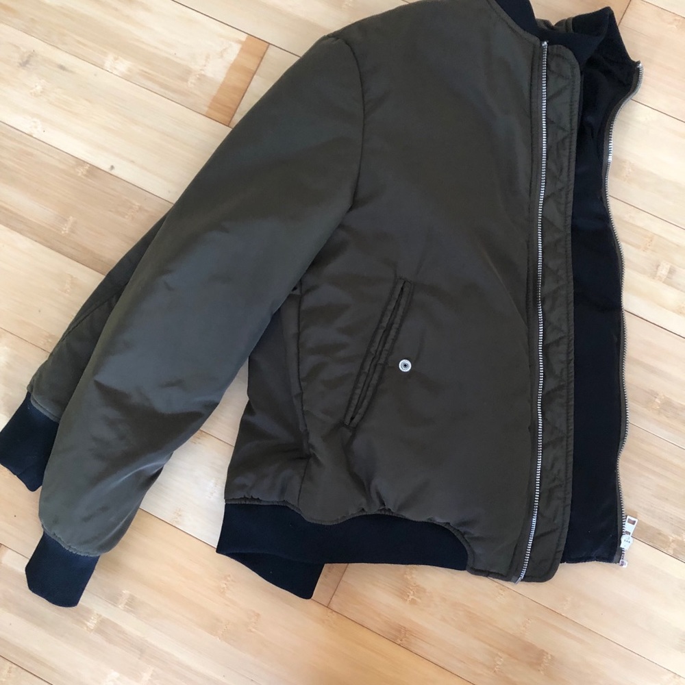 Zara T&F Army Green Jacket Size S View 2
